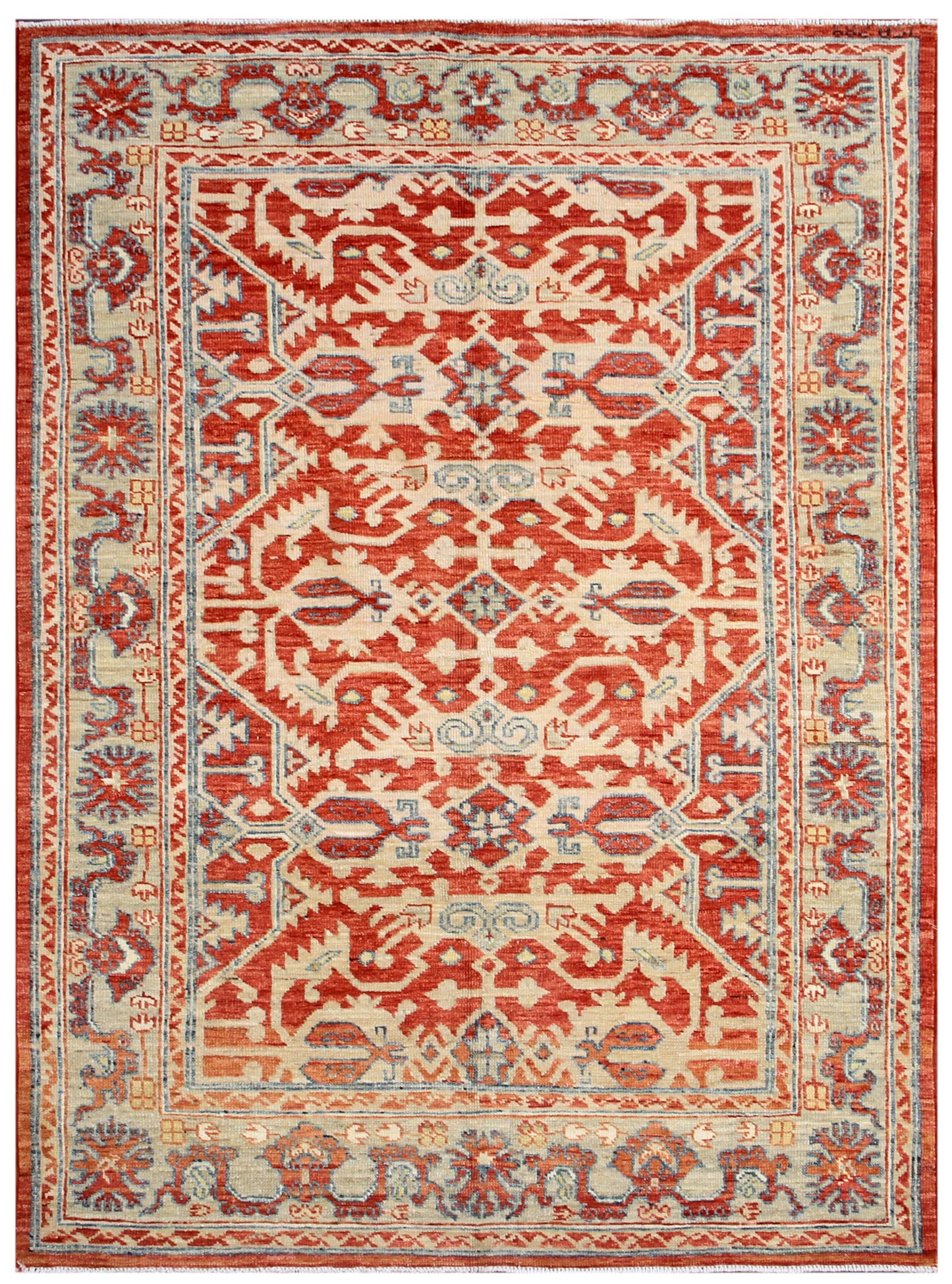 4x6 Rust Turkish Design Ariana Traditional Rug