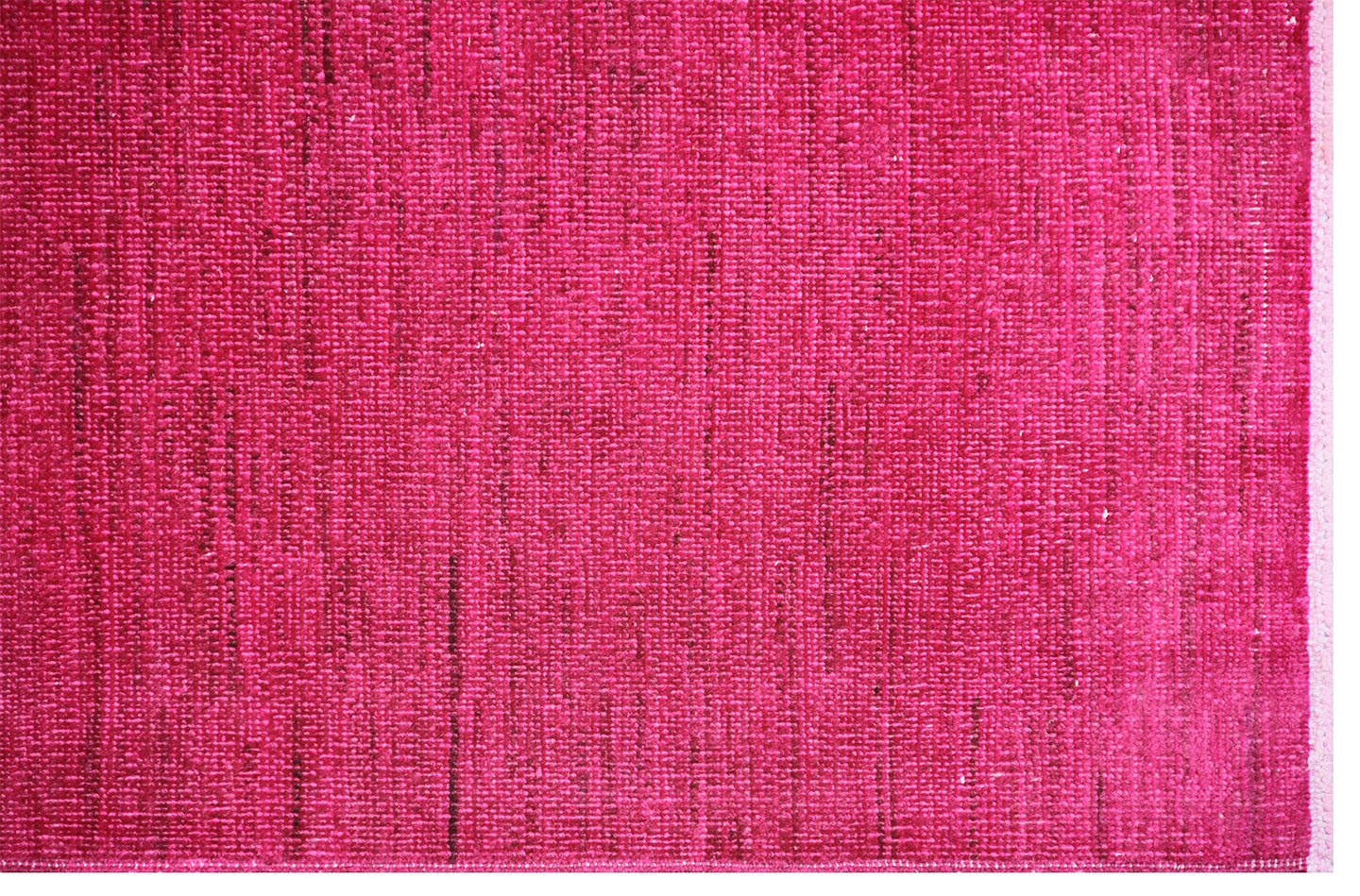 9.06 x 6.04 Solid Hot Pink Hand-Knotted Ariana Over-dye Area Rug