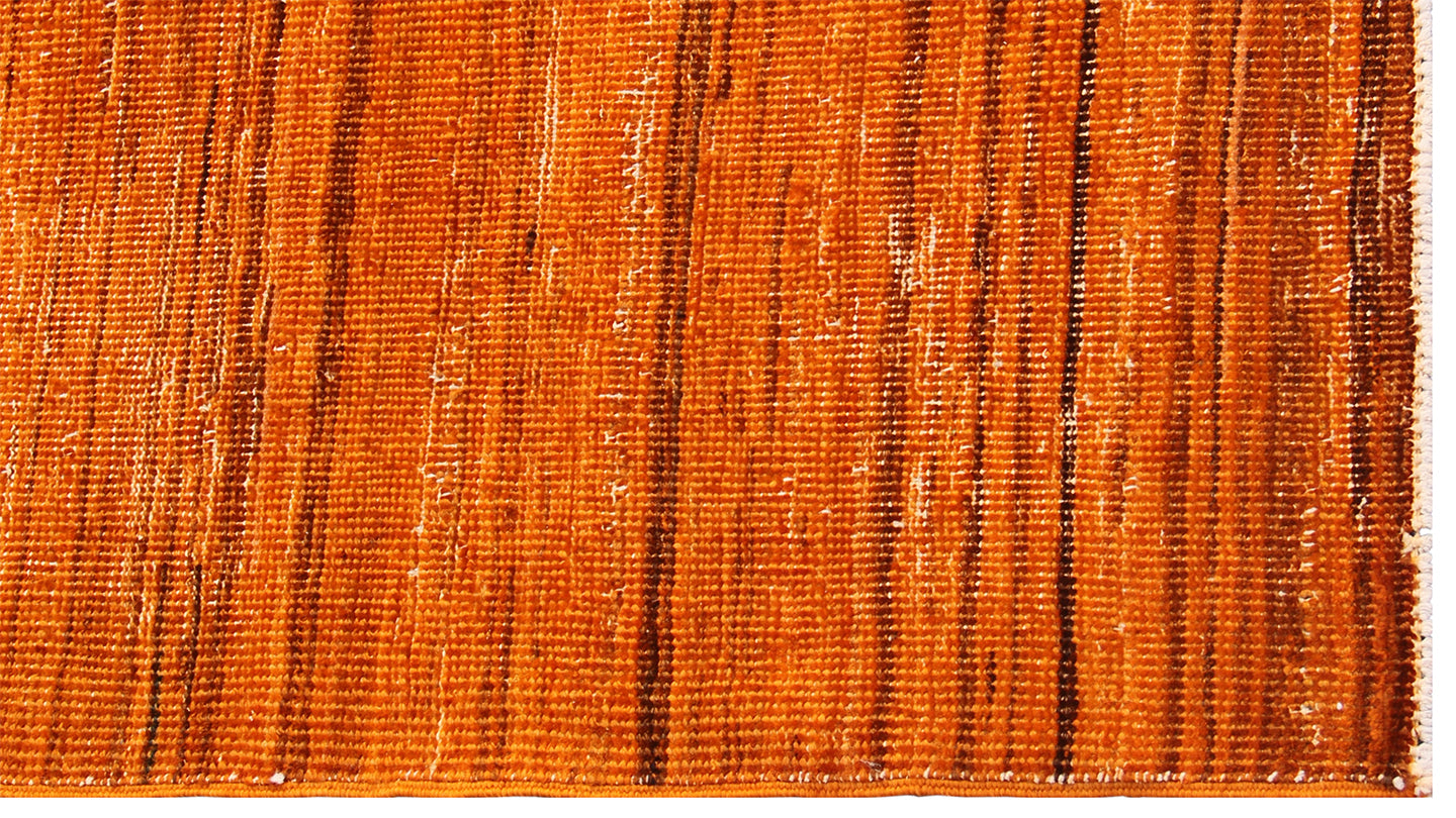 6x9 Contemporary Stria Design Orange Ariana Overdye Rug