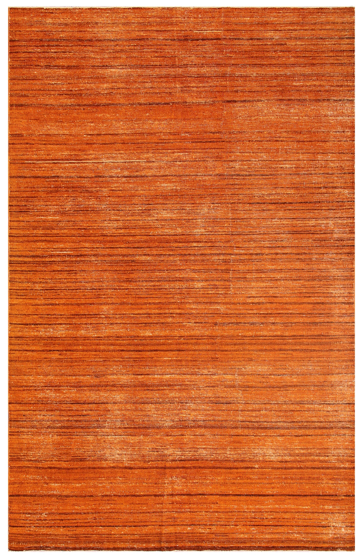 6x9 Contemporary Stria Design Orange Ariana Overdye Rug