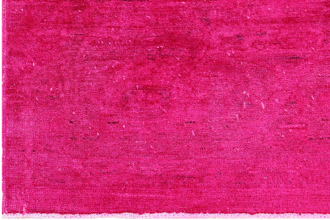 6'x8' Contemporary Persian Design Hot Pink Fushia Ariana Overdye Rug