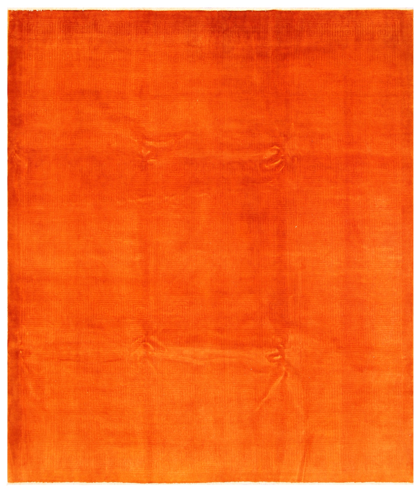 8'x10' Orange Geometric Ariana Overdyed Rug