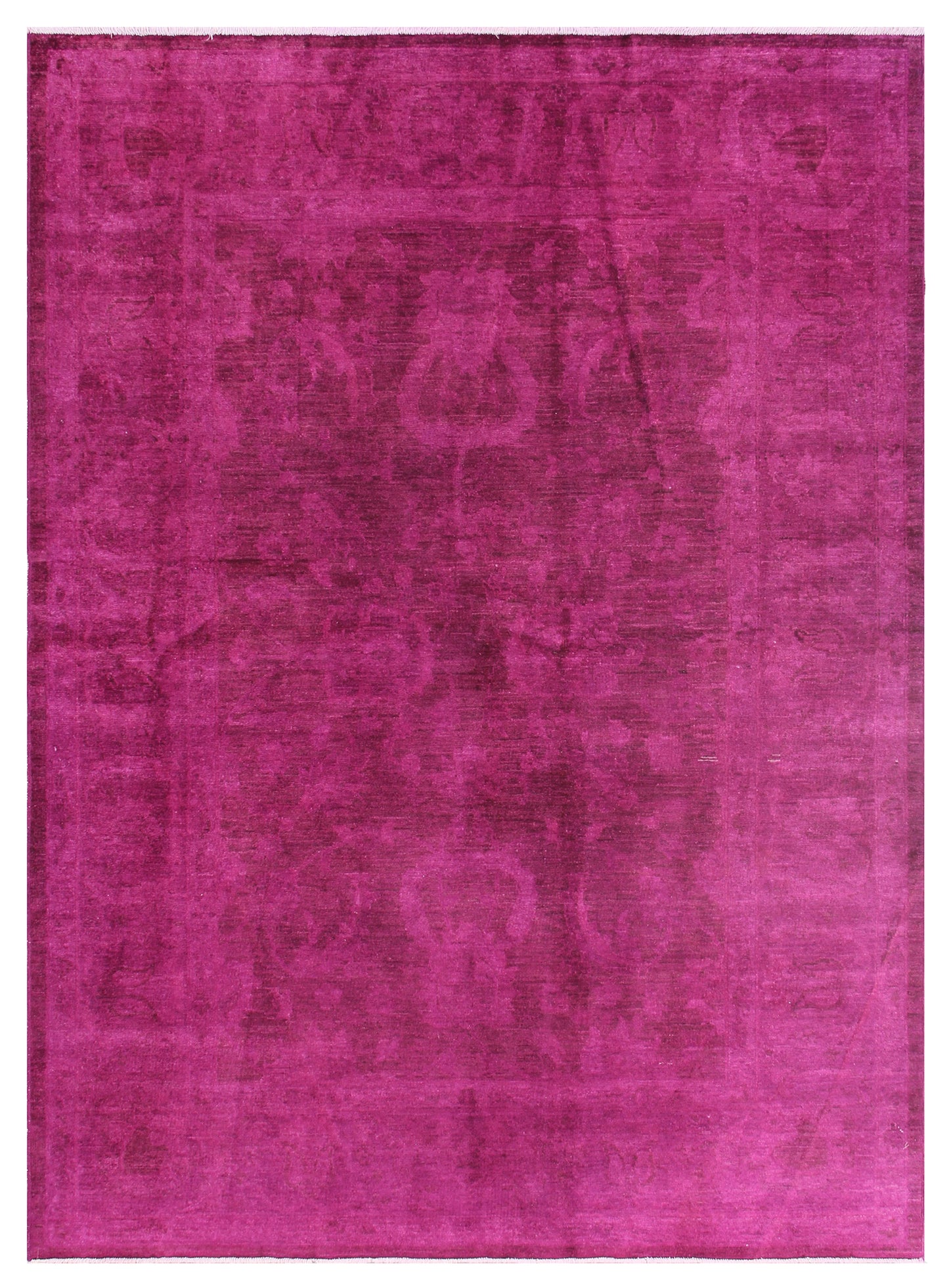 6x8 Contemporary Persian Design Purple Hot Pink Ariana Overdye Rug