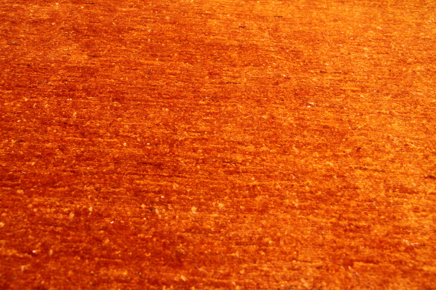 9.07 x 6.10 Solid Colorful Orange Hand-Knotted Wool Ariana Over-dye Rug