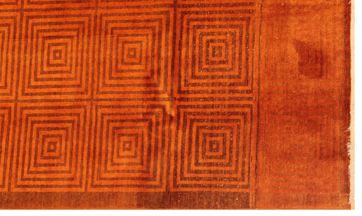 6x9 Orange Red Contemporary Design Ariana Over-dye Rug