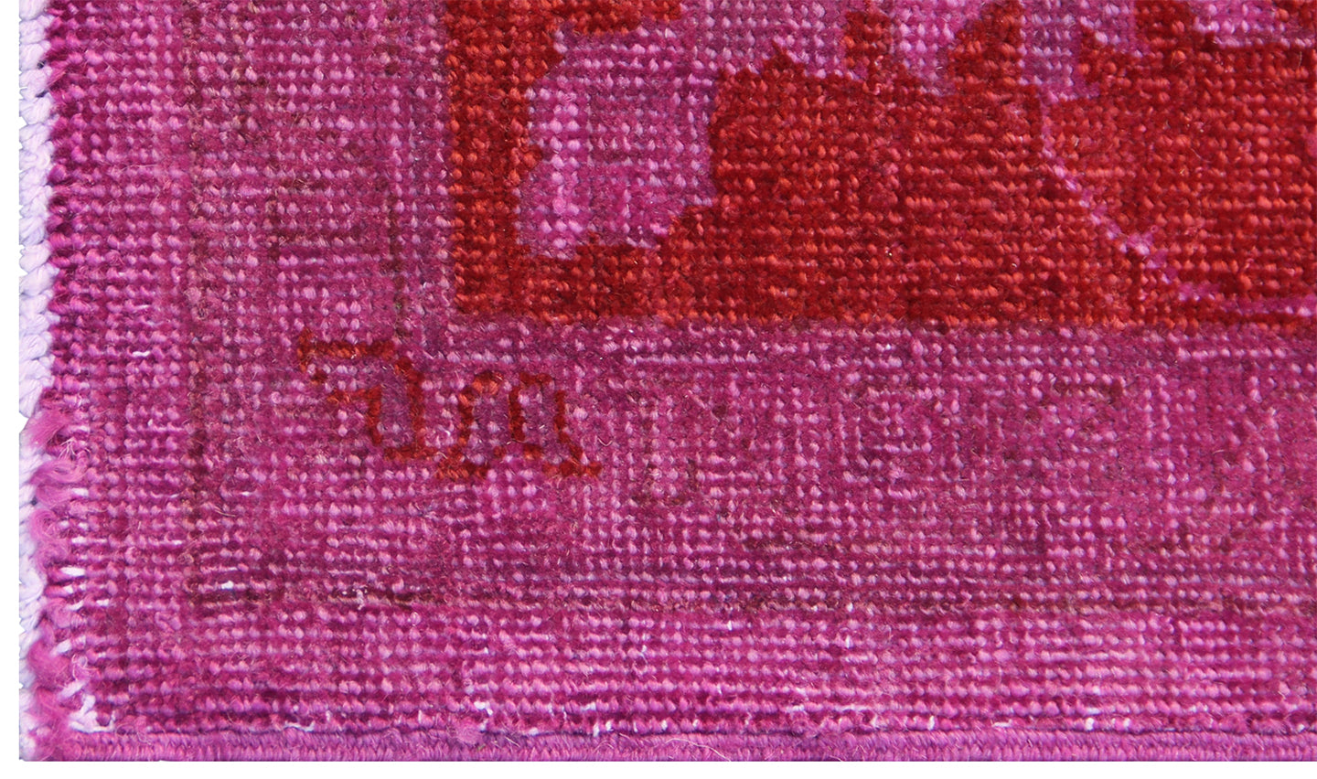 7x10 Fushia Pink Red Persian Design Ariana Over-dye Rug