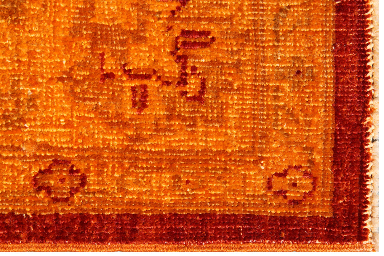 5x7 Red Tabriz Design Ariana Over-dye Rug