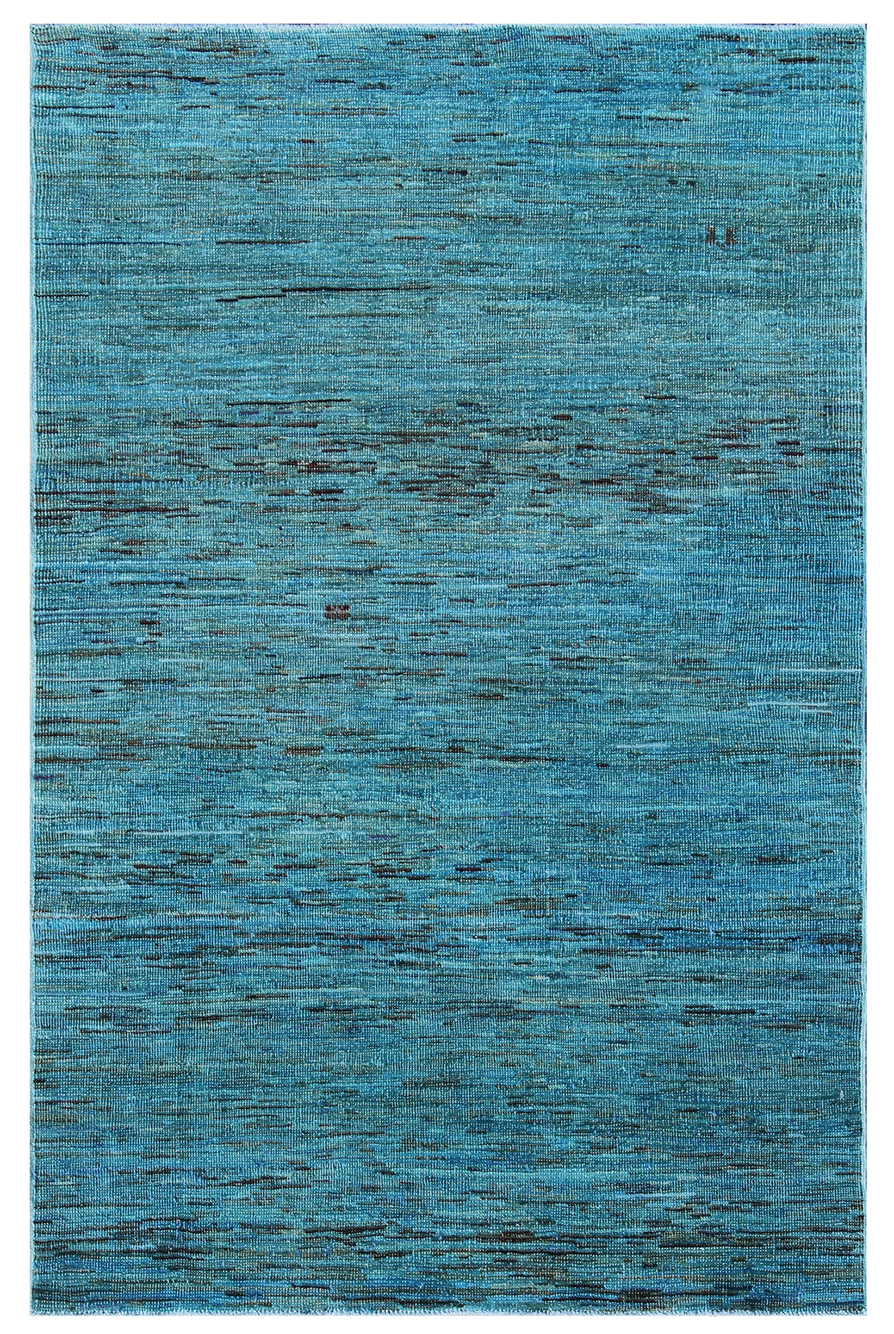 3x5 Blue Contemporary Stria Design Ariana Over-dye Rug