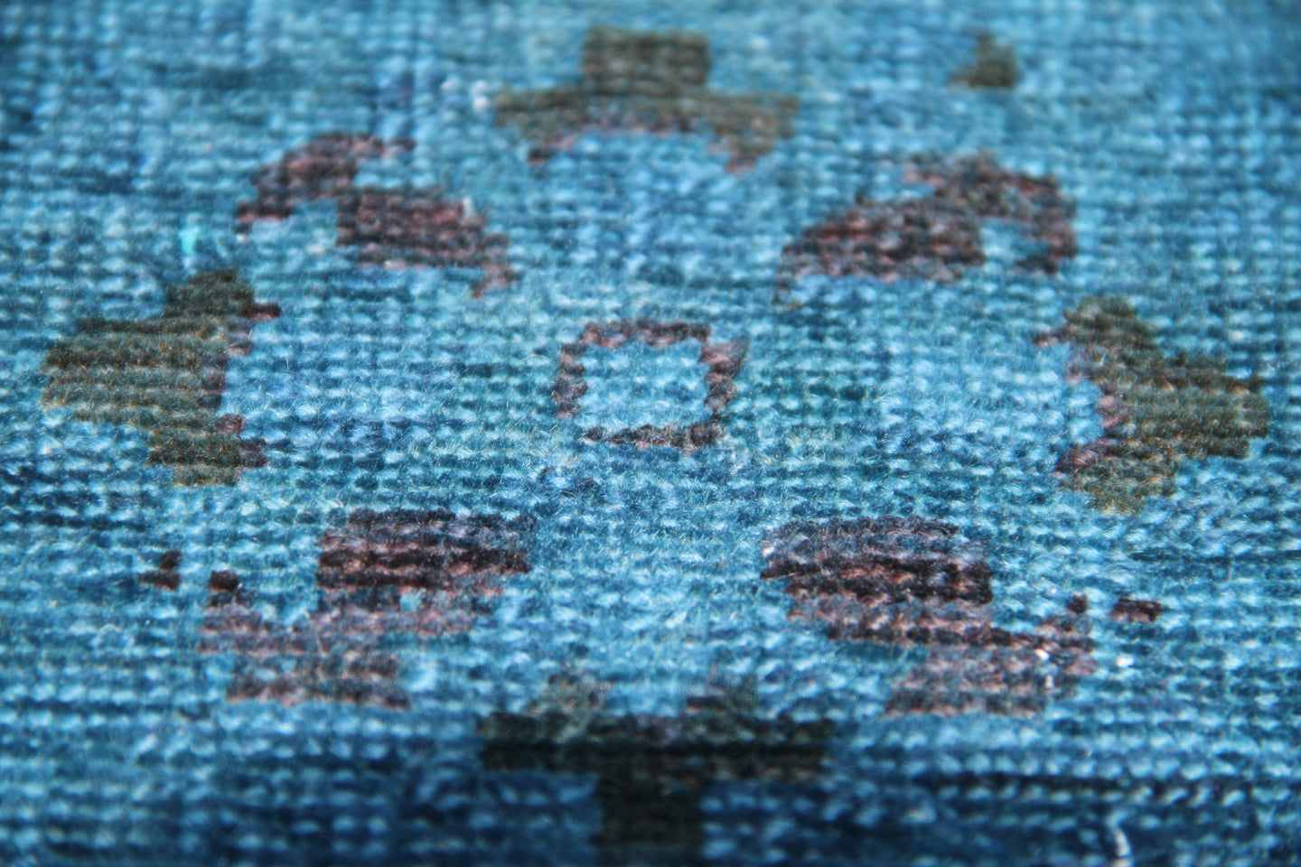 7x10 Blue Agra Design Ariana Over-dye Rug