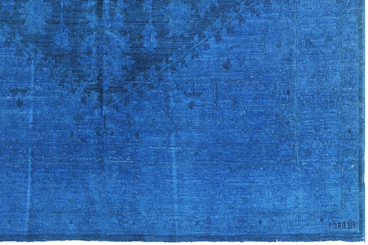 6x8 Contemporary Persian Design Blue Overdye Rug