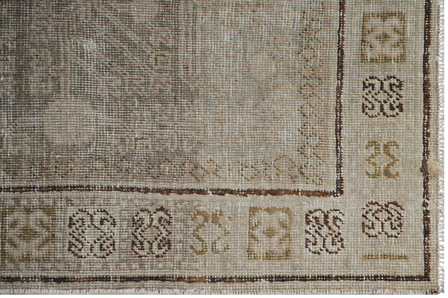 9.06 x 4.05 Vintage Overall Pomegranate Design Khotan Samarkand Area Rug