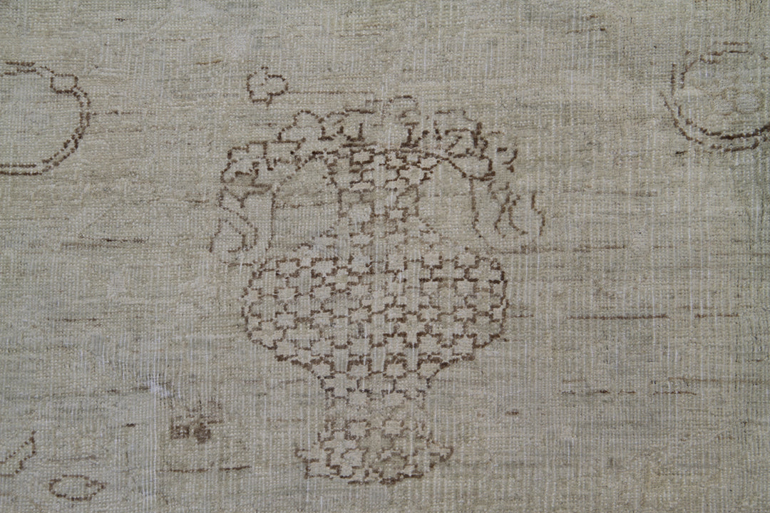9.08 x 7.10 Ariana Vintage Tabriz Design Zero Pile Hand Knotted
