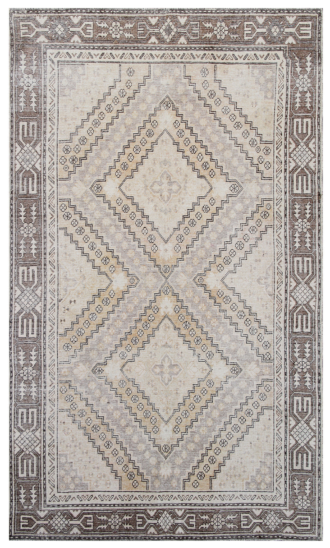 8'x5' Antique Samarkand Yarkand Area Rug