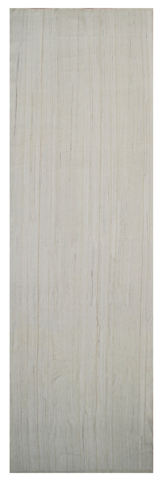 4'x14' Solid White Ariana Kilim Long Runner Rug