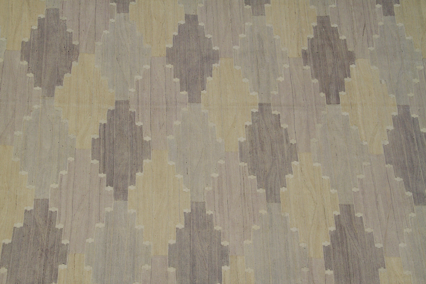 13x13 Large Square Soft Grey Yellow Purple Ivory Ariana Kilim
