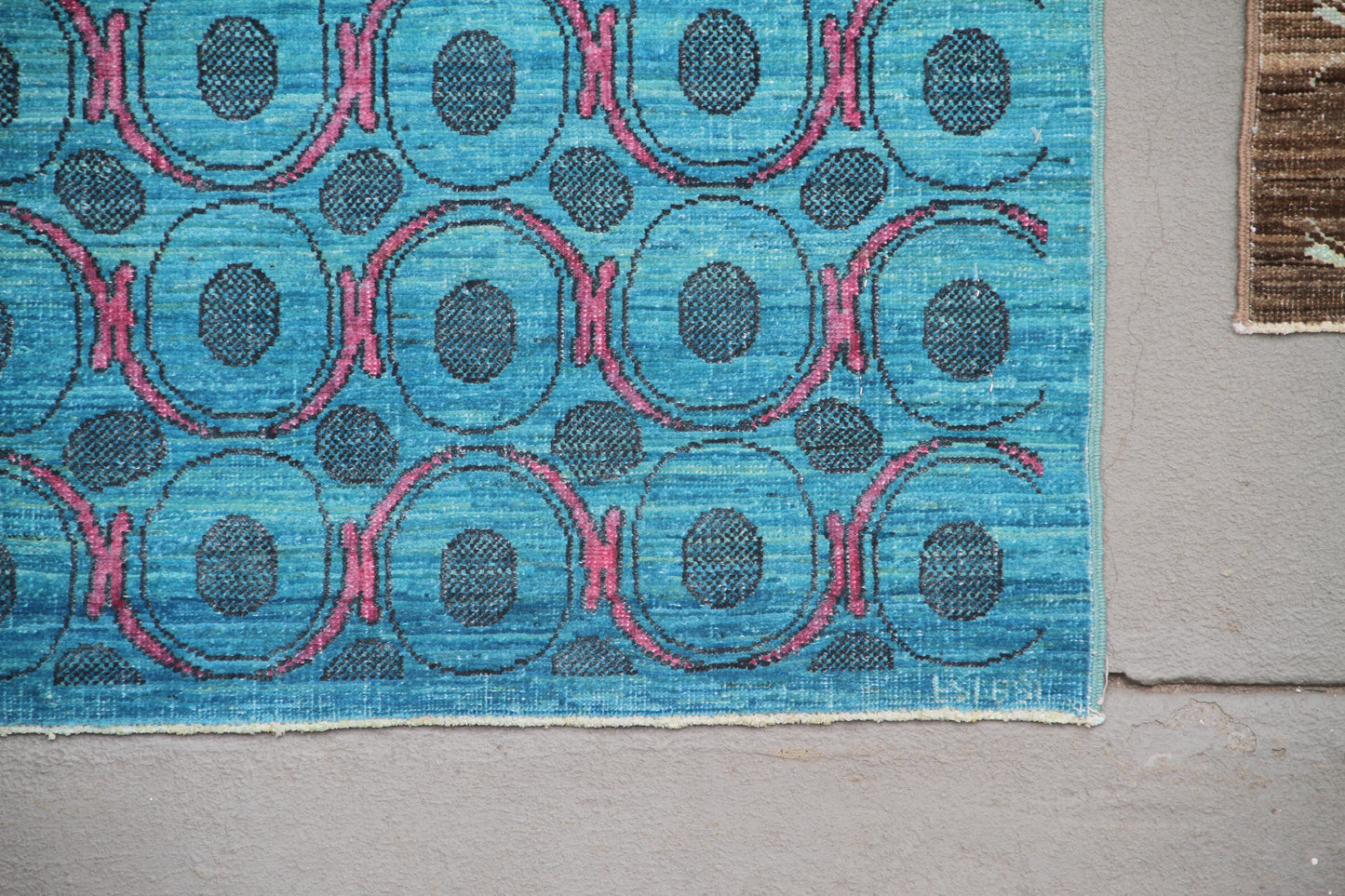 4x6 Circular Design Turquoise Ariana Modern Rug