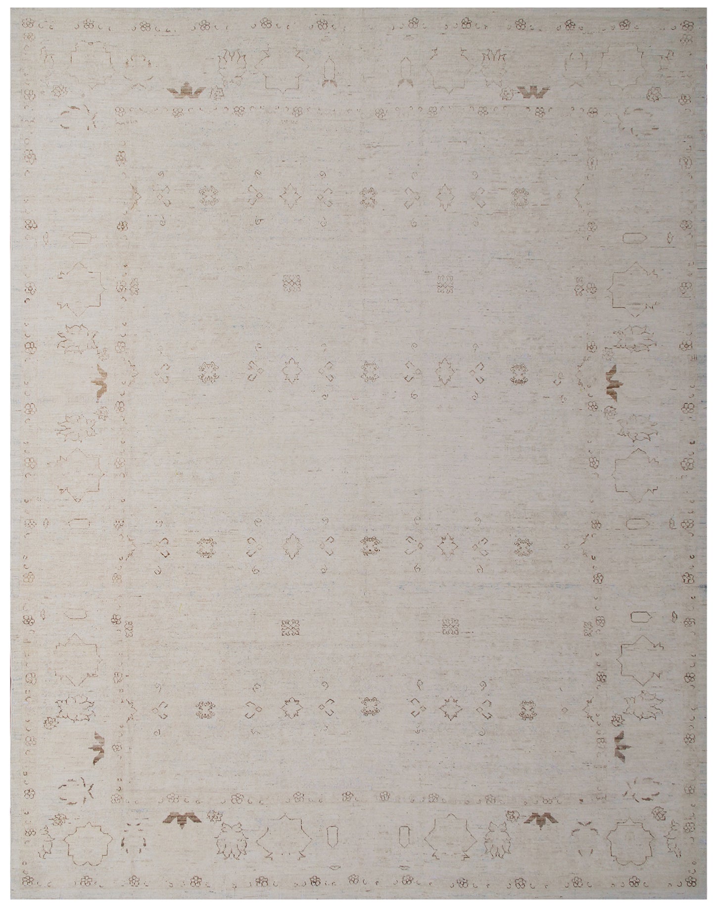 9.07 x 7.11 Fine Faded Worn-out Vintage Style Thin Ariana Transitional Area Rug
