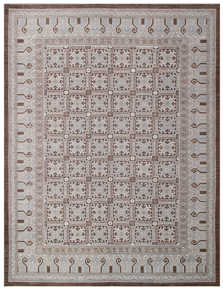 9'x12' Hand-knotted |Ariana Traditional Samarkand Design Rug