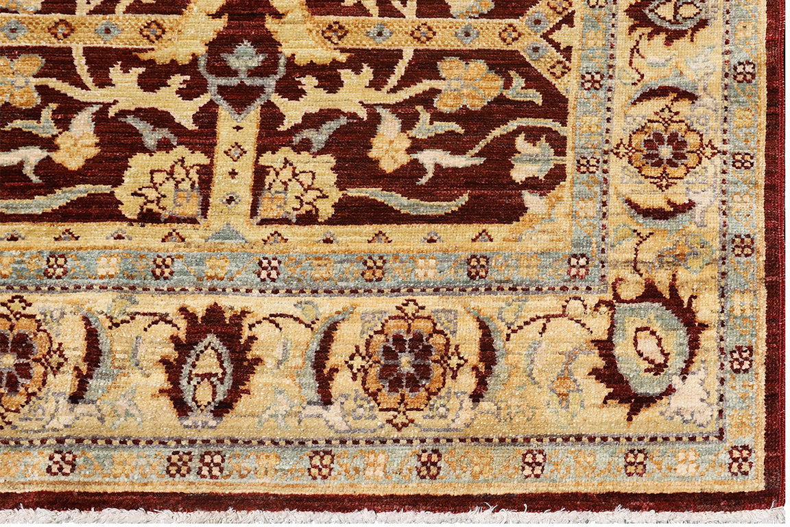 3x4 Burgundy Gold Agra Design Ariana Traditional Small Rug