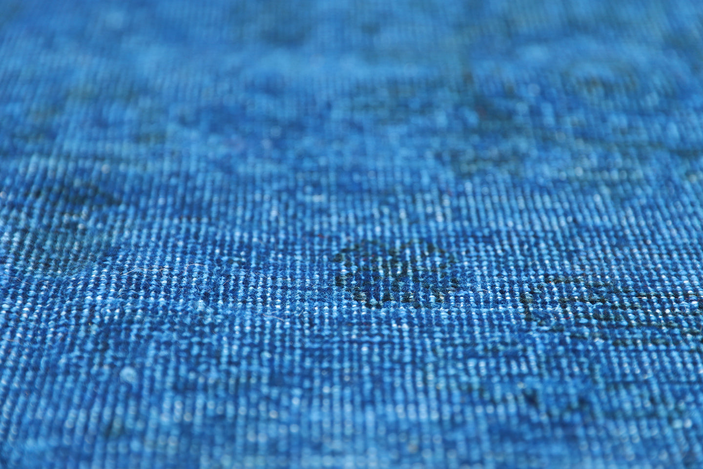 9'x12' Royal Blue Persian Tabriz Design Ariana Over-dye Rug