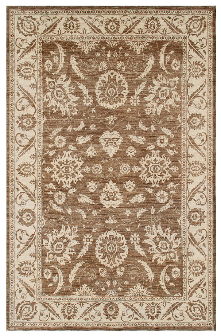6'x9' Ariana Traditional Hand-knotted Agra Design Rug