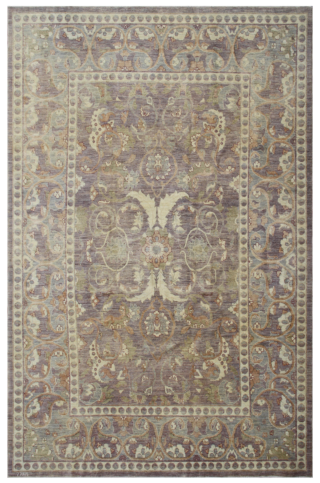6'x9' Wool and Silk Fine Polonaise Design Ariana Luxury Area Rug