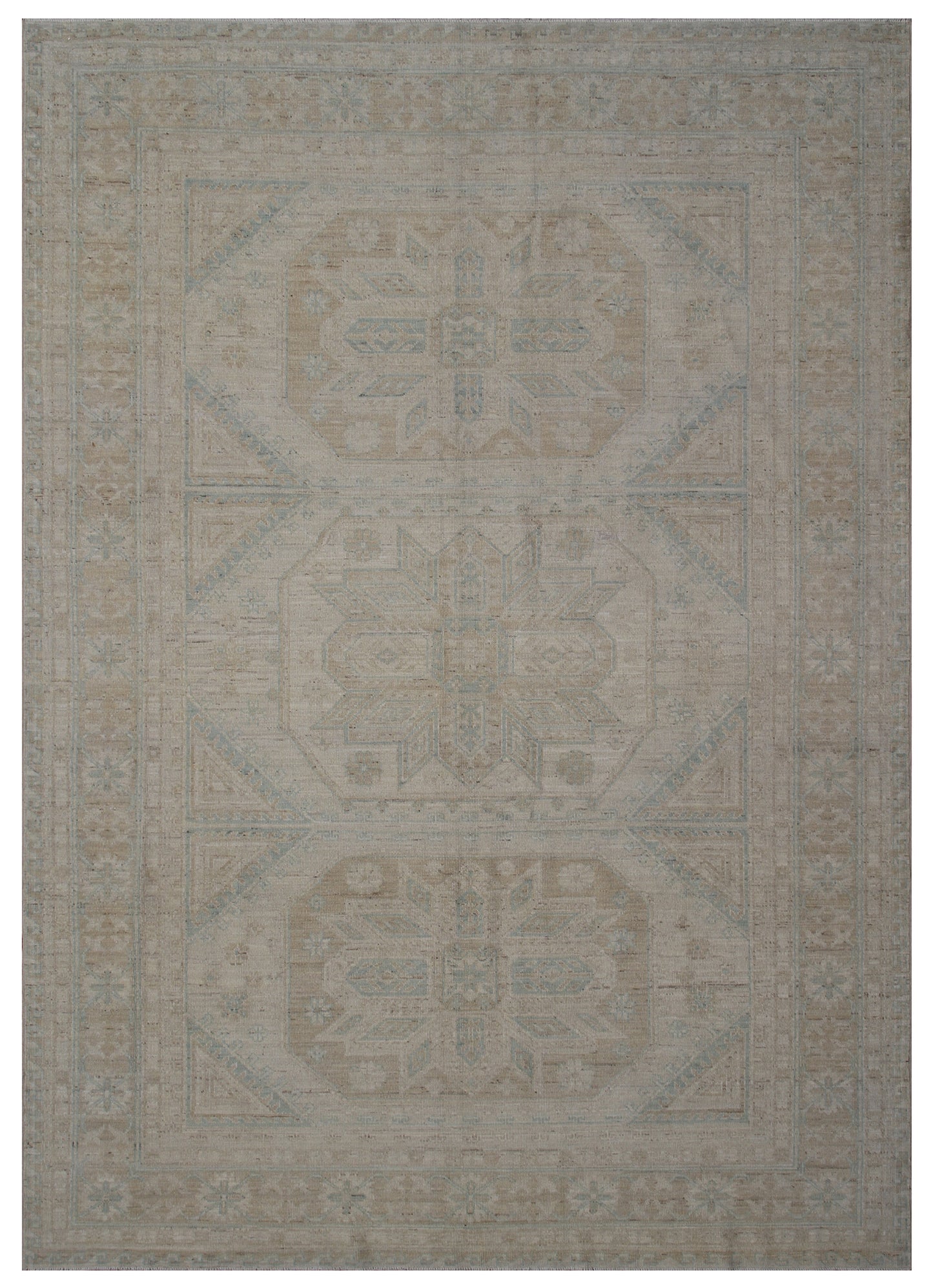 6x8 Soft Geometric Design Ariana Hazara Collection Rug