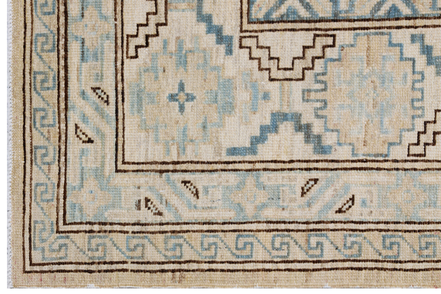 6x9 Soft Yellow Blue Geometric Design Ariana Hazara Collection
