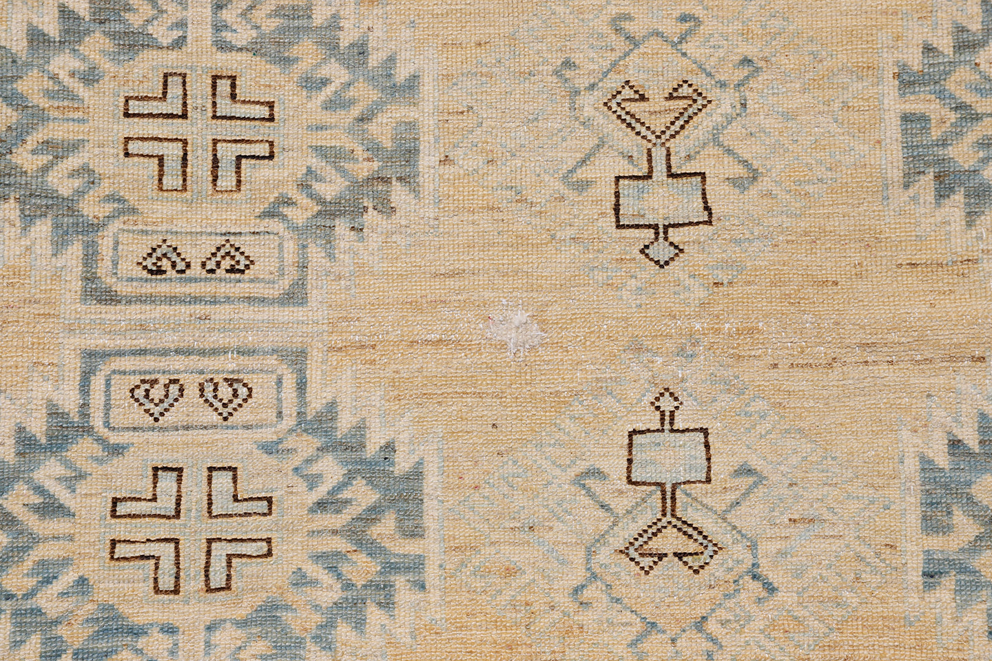 6'x9'Ariana Soft Yellow Blue Geometric Design Hazara Collection Rug