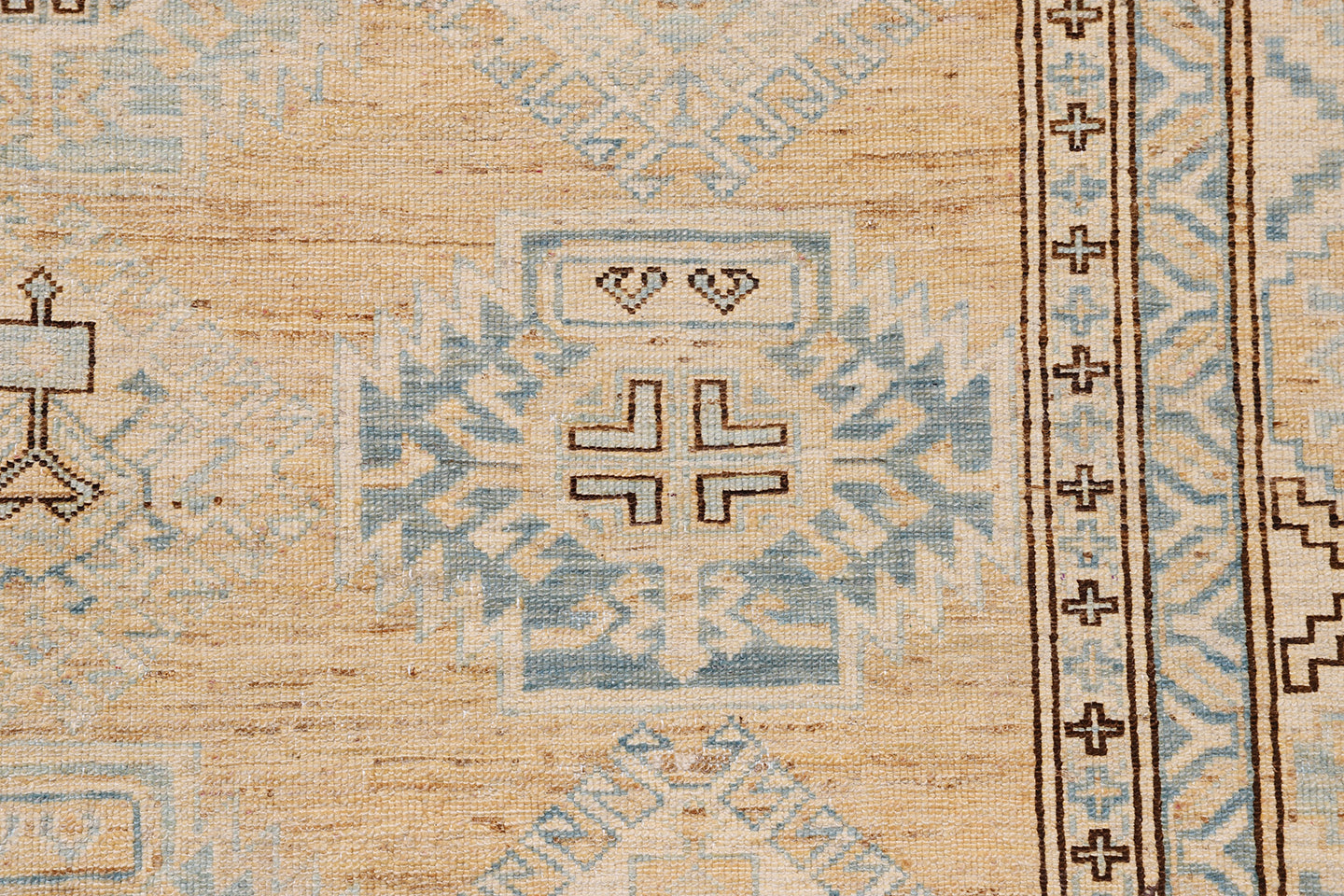 6x9 Soft Yellow Blue Geometric Design Ariana Hazara Collection