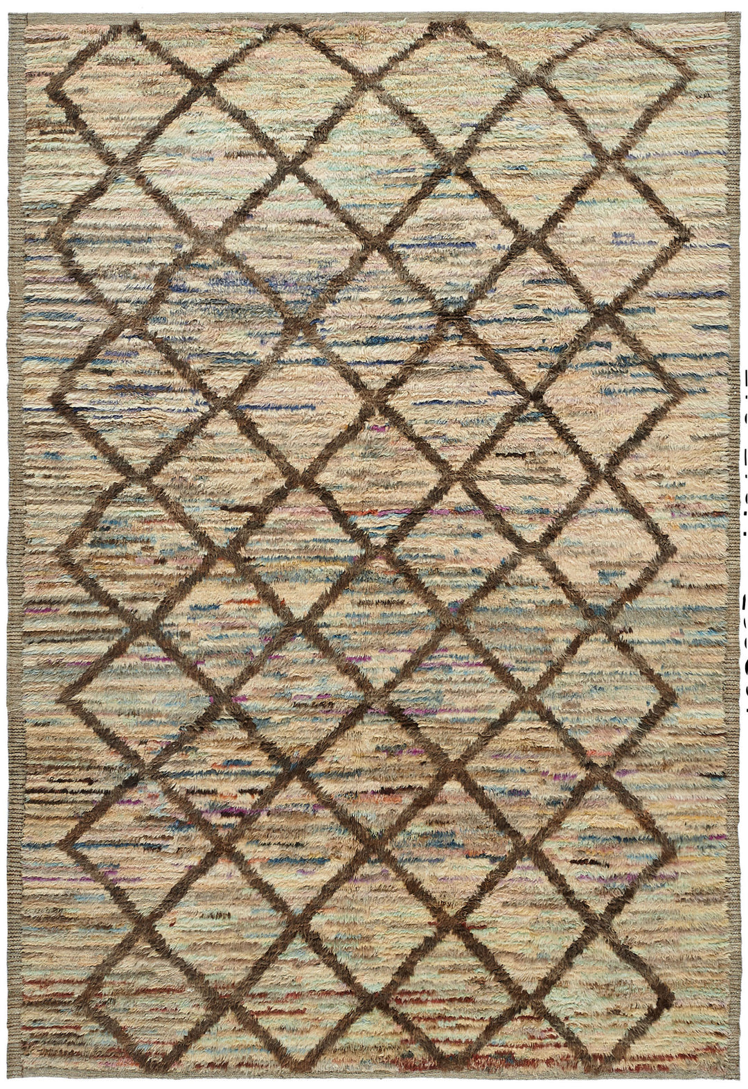 7'x10' Ariana Moroccan Geometric Diamond Pattern Barchi Wool Area Rug