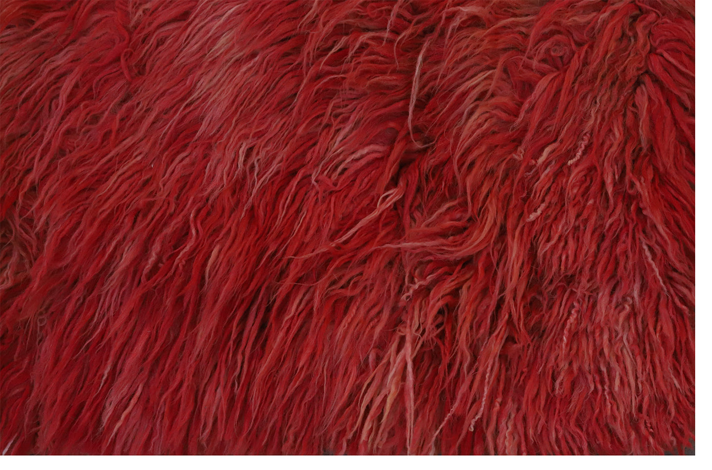 8x10 Solid Red Moroccan Style shag Ariana Barchi Collection