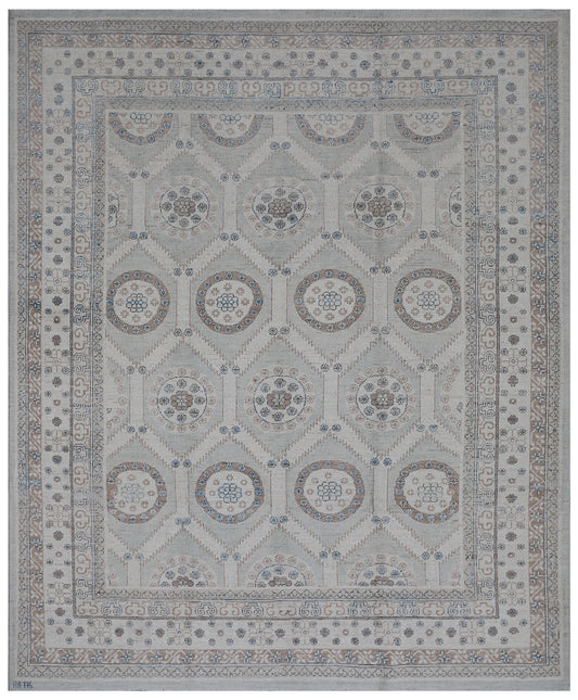 8'x10' Samarkand Khotan Design Ariana Hand-Knotted Area Rug