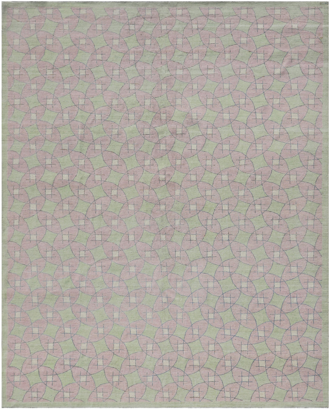 9'x12' Luxury Rug | Ariana Pink Pastel Geometric Modern Design Rug