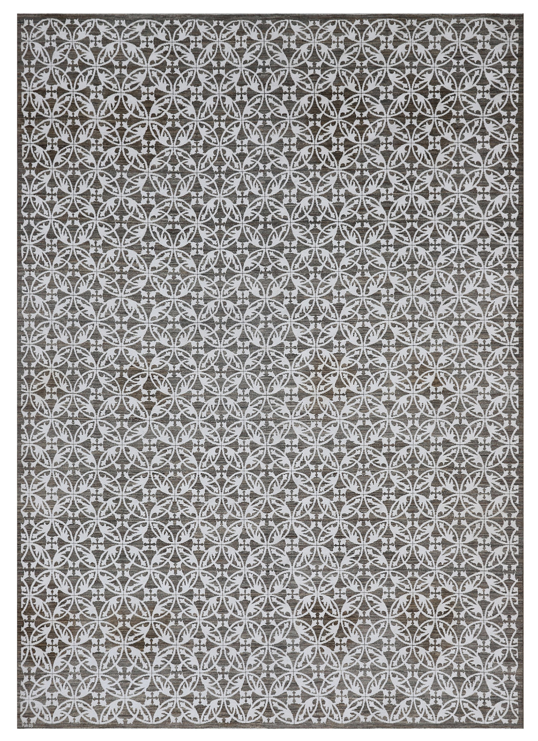 9'x12' Wool Area Rug | Ariana Modern Dark Grey White Rug