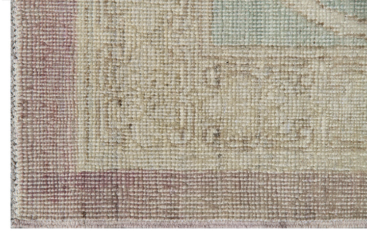 9'x12'Luxury Rug | Hand-knotted | Mauve & Turquoise Transitional Rug