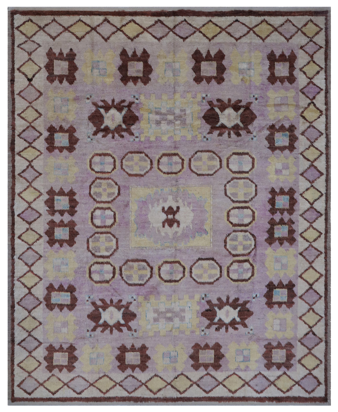 10'x13' Purple Geometric Barchi Wool Area Rug