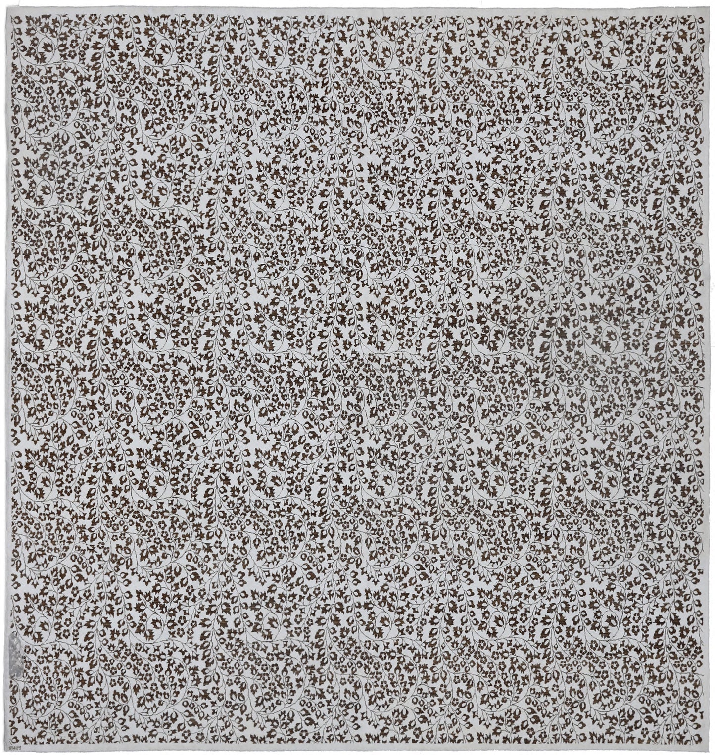 10' x 10' Ariana Transitional Mille Fleur French Design Hand Knotted Rugs Cotton and Wool