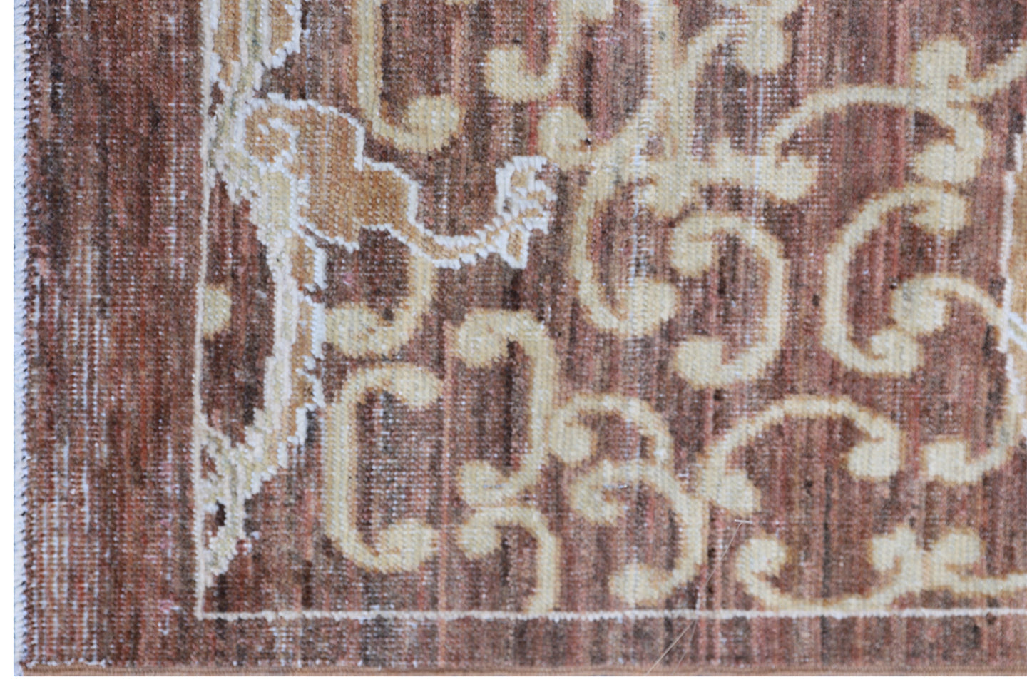 3x12 Chinese Mystical Design Brown Gold Ivory Ariana Transitional Runner Rug