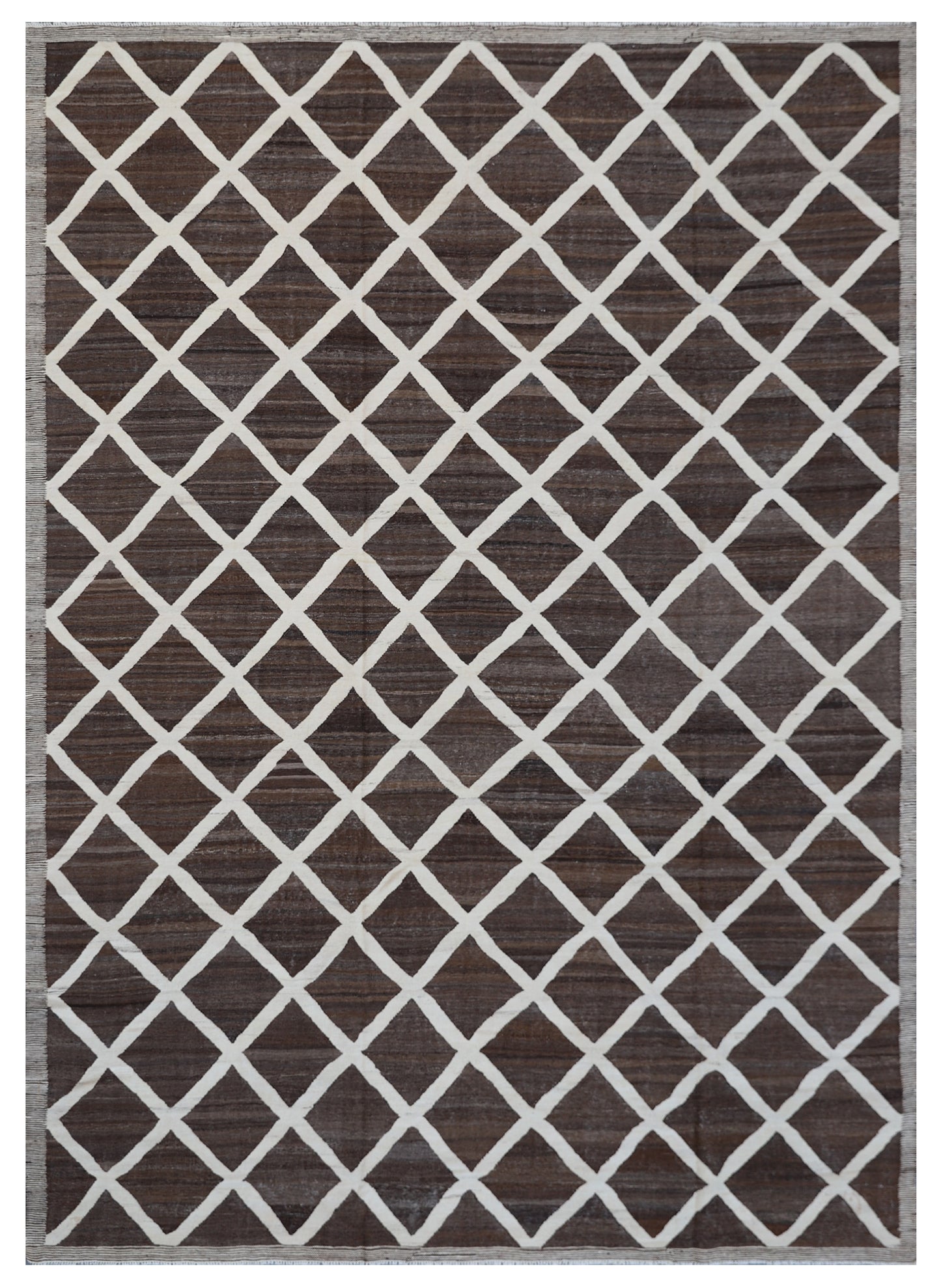 9'x12' Ariana Brown Ivory Kilim Collection