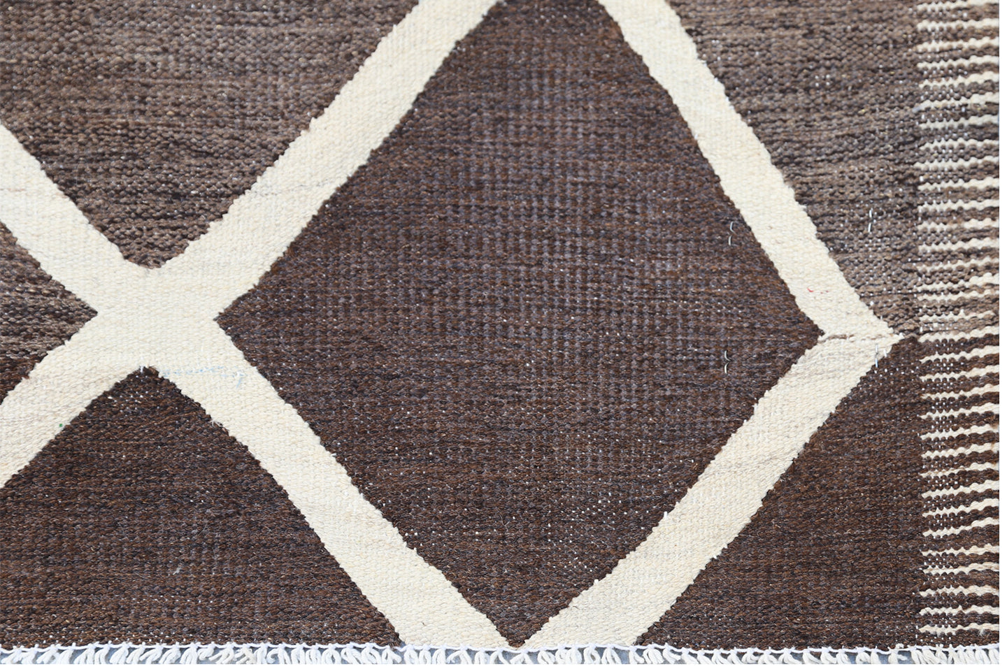 10x14 Large Brown and Ivory Ariana Kilim