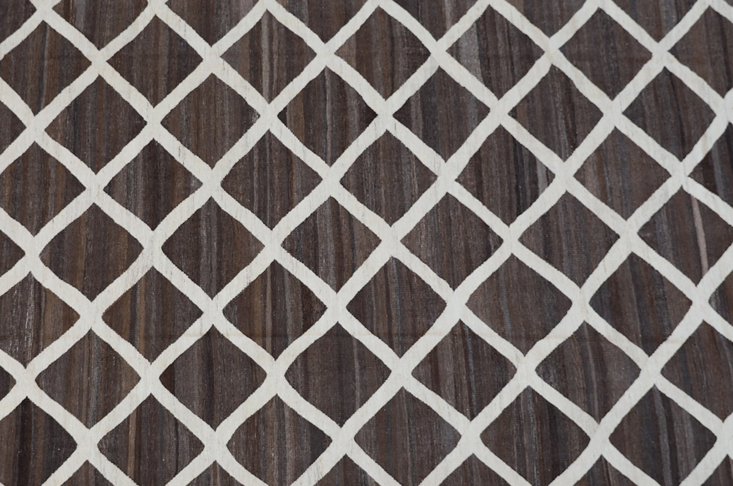 9'x12' Ariana Brown and Ivory Kilim