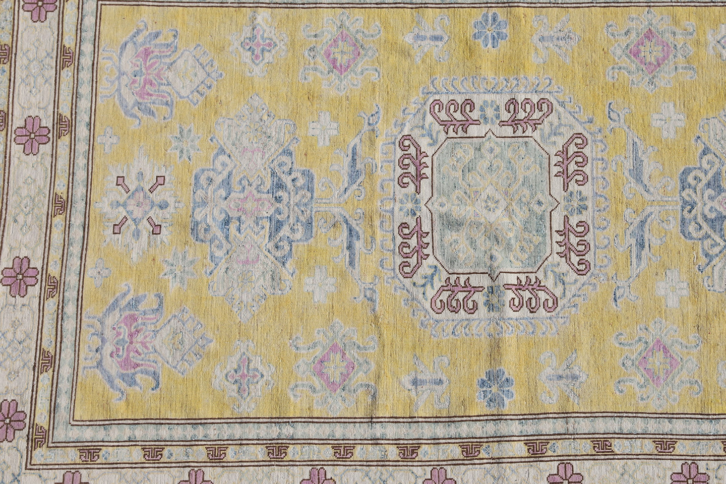 5x8 Yellow Caucasian Hazara Rug