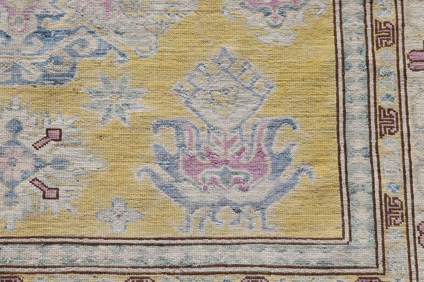 5x8 Yellow Caucasian Hazara Rug