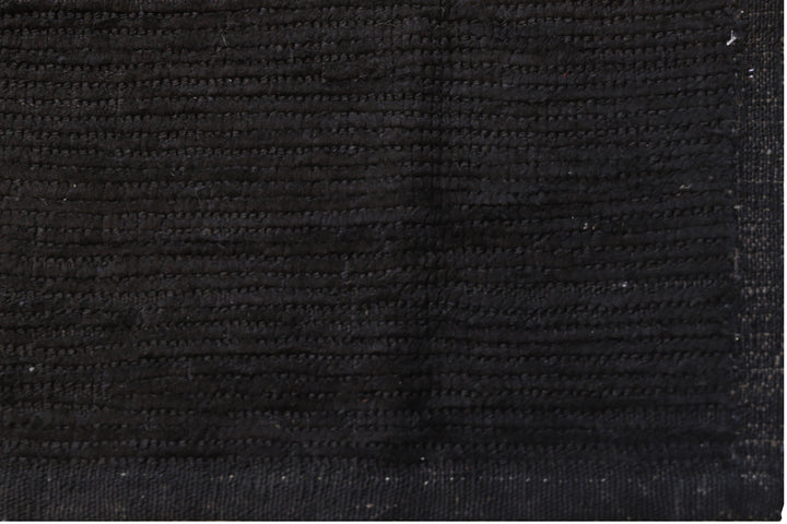 11'x13' Ariana Moroccan Style Solid Black Shaggy Barchi Rug