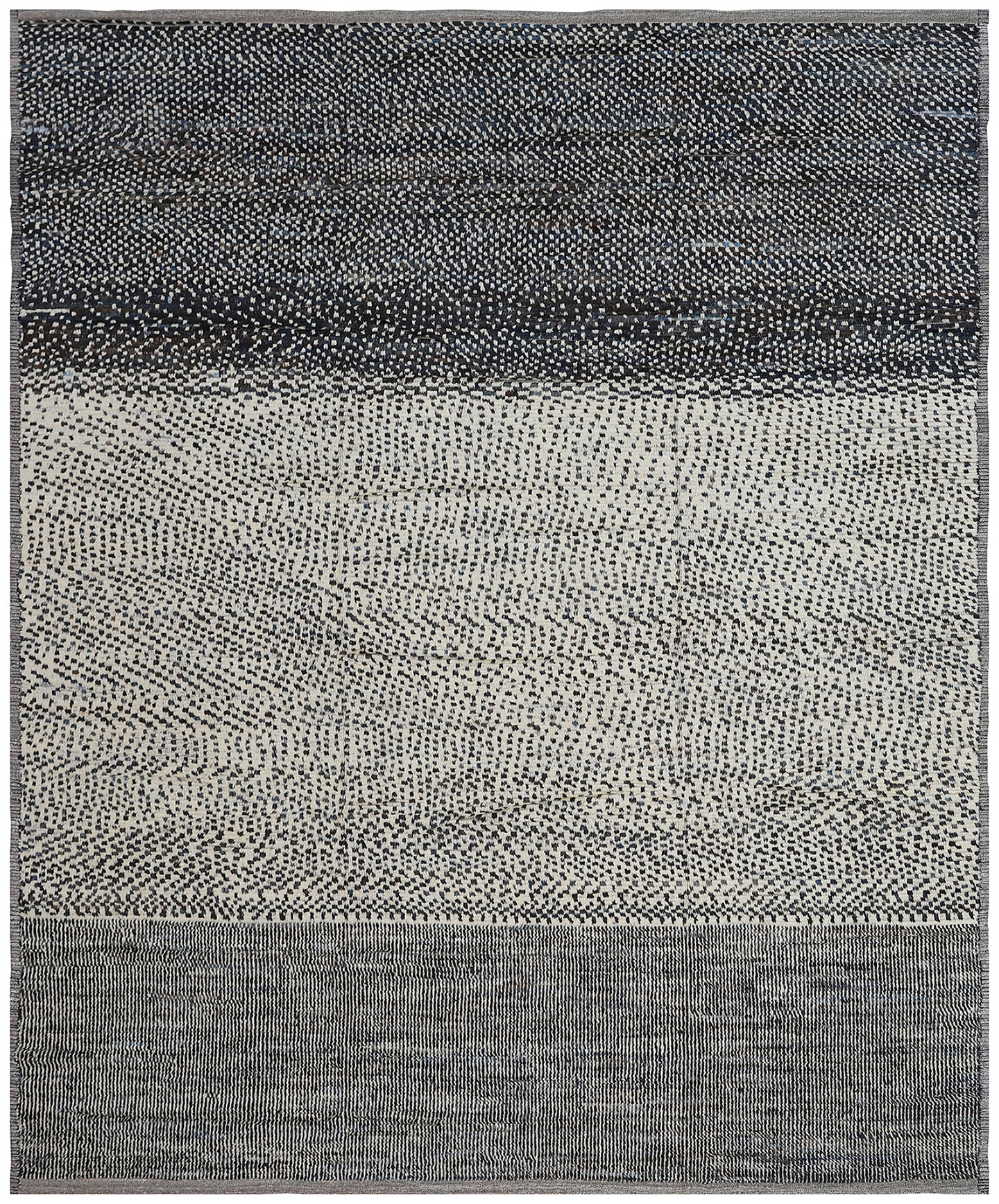 10x13 Blue and White Shaggy Moroccan Style Ariana Barchi Collection Rug