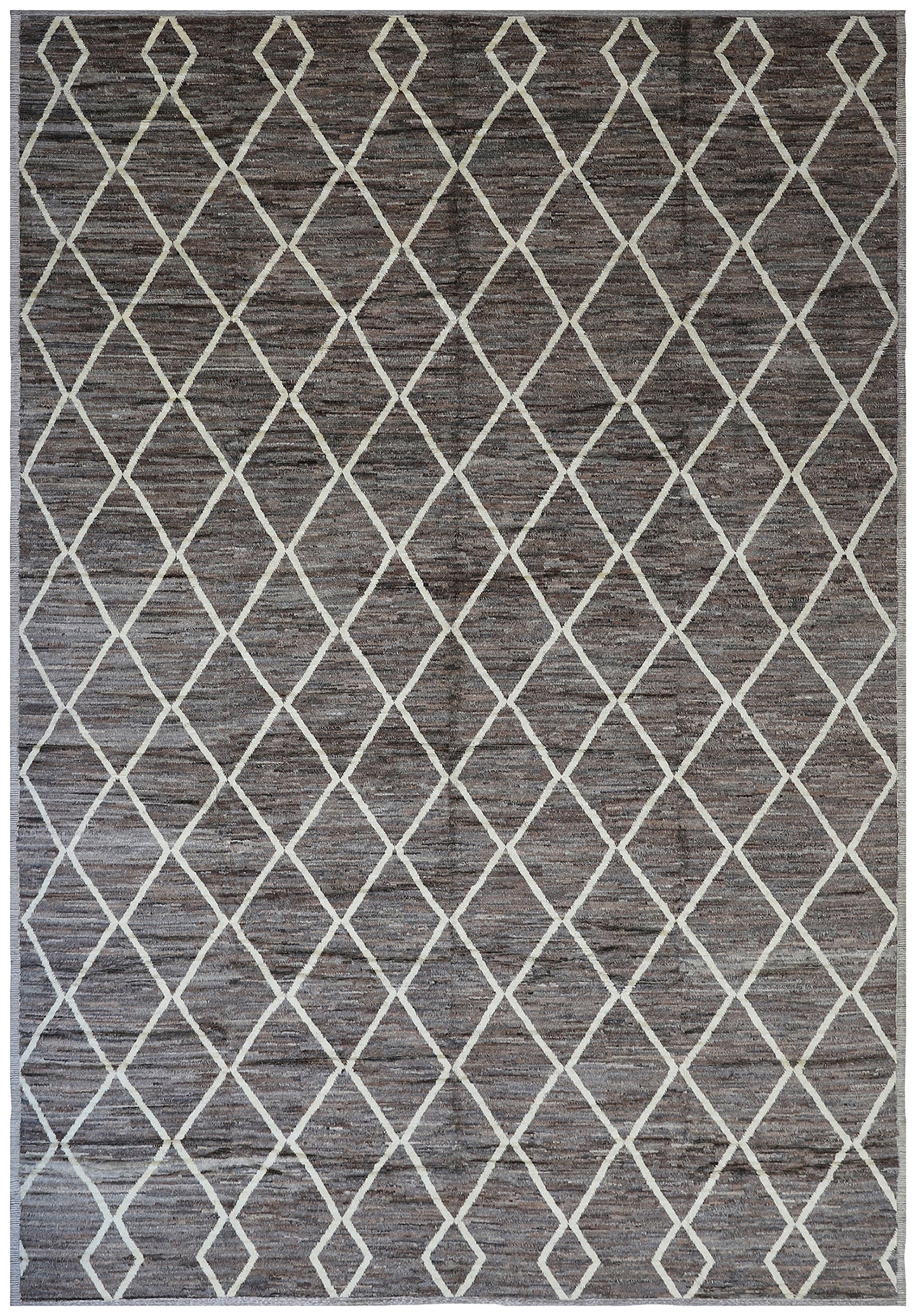 13'X20' Grey and White Shaggy Ariana Barchi Rug
