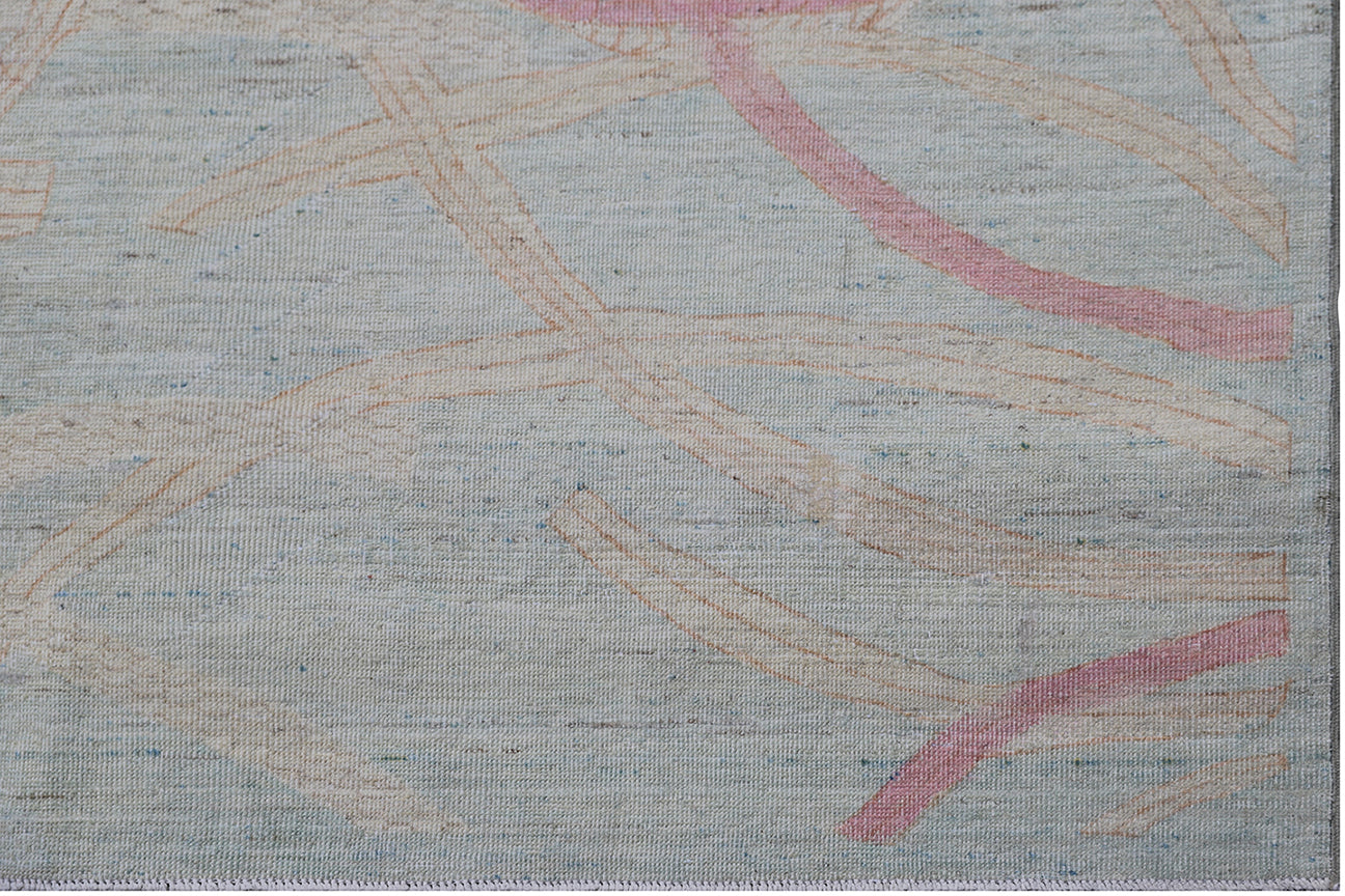 9'x12' Blue Pink Marine-Life Ariana Modern Rug