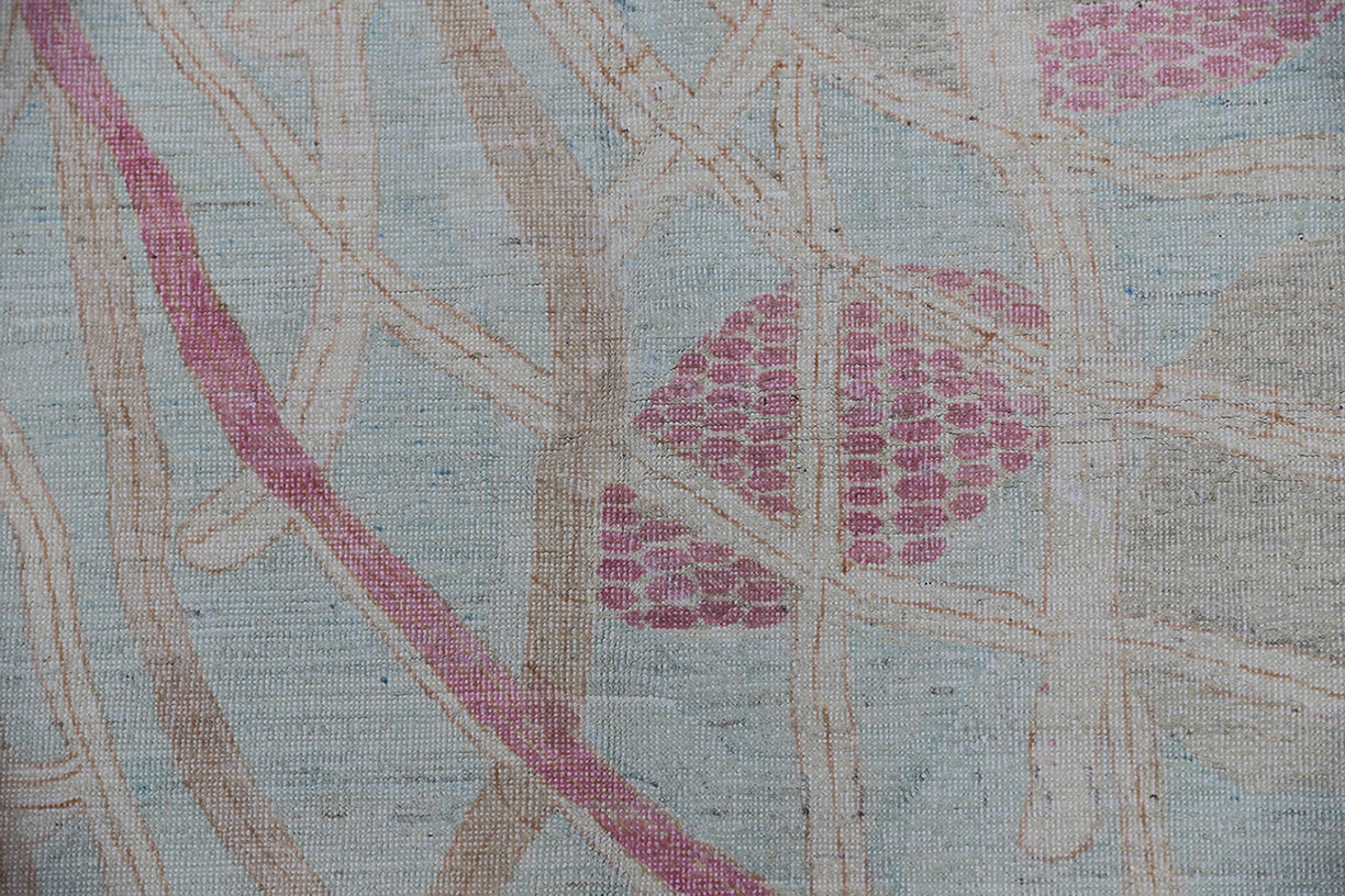 9'x12' Blue Pink Marine-Life Ariana Modern Rug