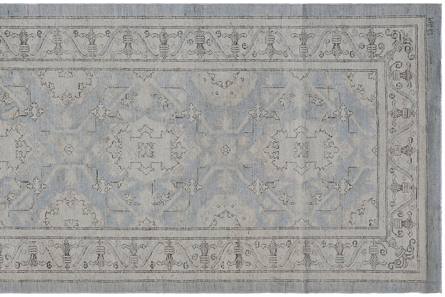 3x16 Blue White Agra Design Ariana Transitional Collection Runner Rug
